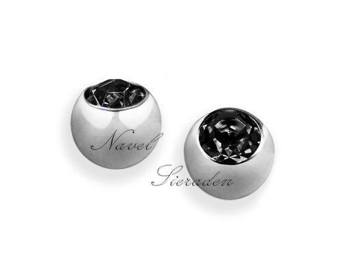 Bola de Rosca para Piercing de Ombligo – Circonita 5 mm – Acero Quirúrgico