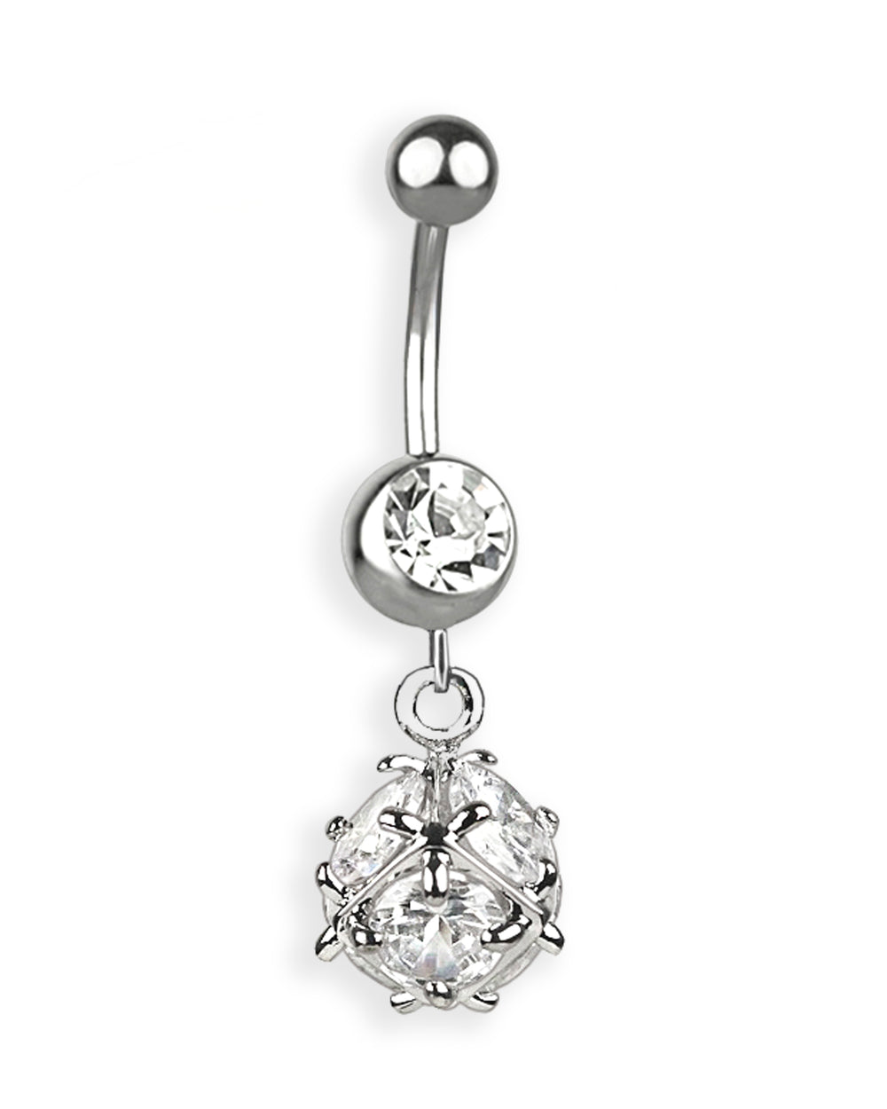 OFERTA Piercing de ombligo con circonitas centelleantes
