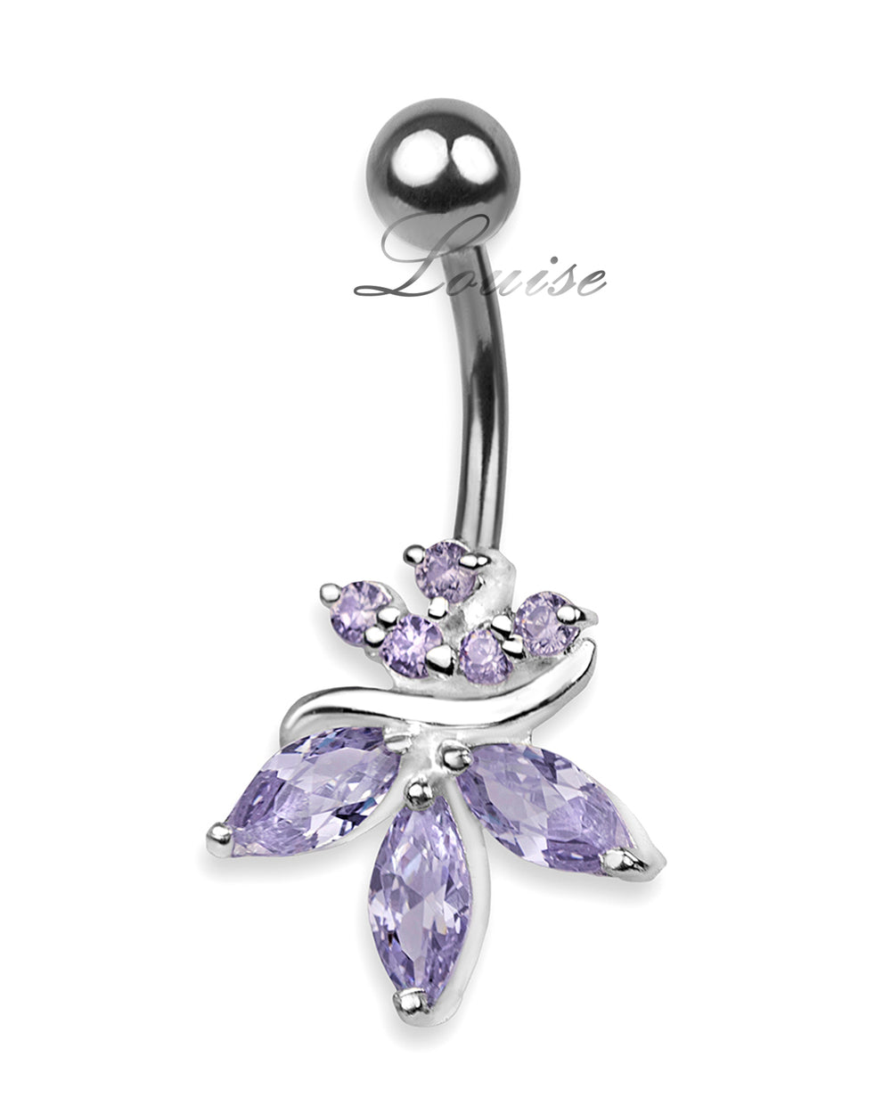 Piercing de Ombligo Orquídea Lavanda