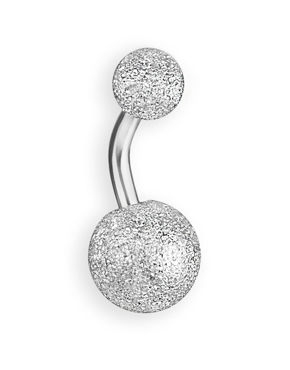 Piercing de ombligo basic en color plata con acabado delicado – Barra 6 mm